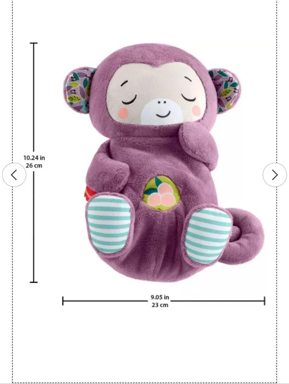 Fisher-Price Soothe ‘n Snuggle Purple Monkey Baby Crib Toy & Sound Machine